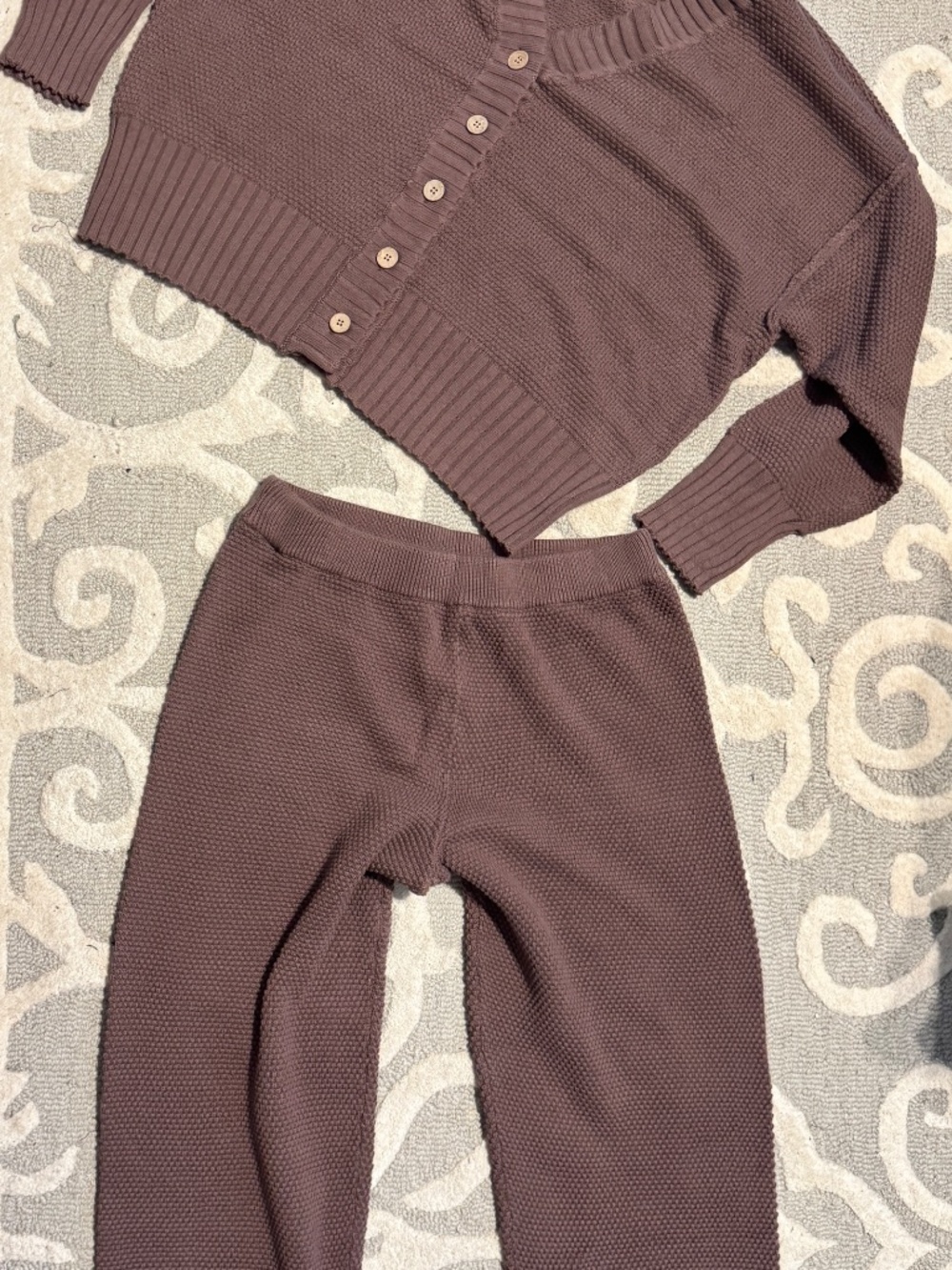 Free People Hailee Cardi Pant and Cardigan Sweater Set, Size L - Picture 4 of 13